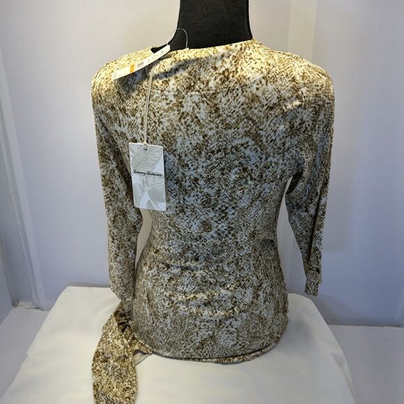 Tommy Bahama Clara Playa Python Short Wrap Dress Deep V Neck SZ S New w Tags - Picture 4 of 9